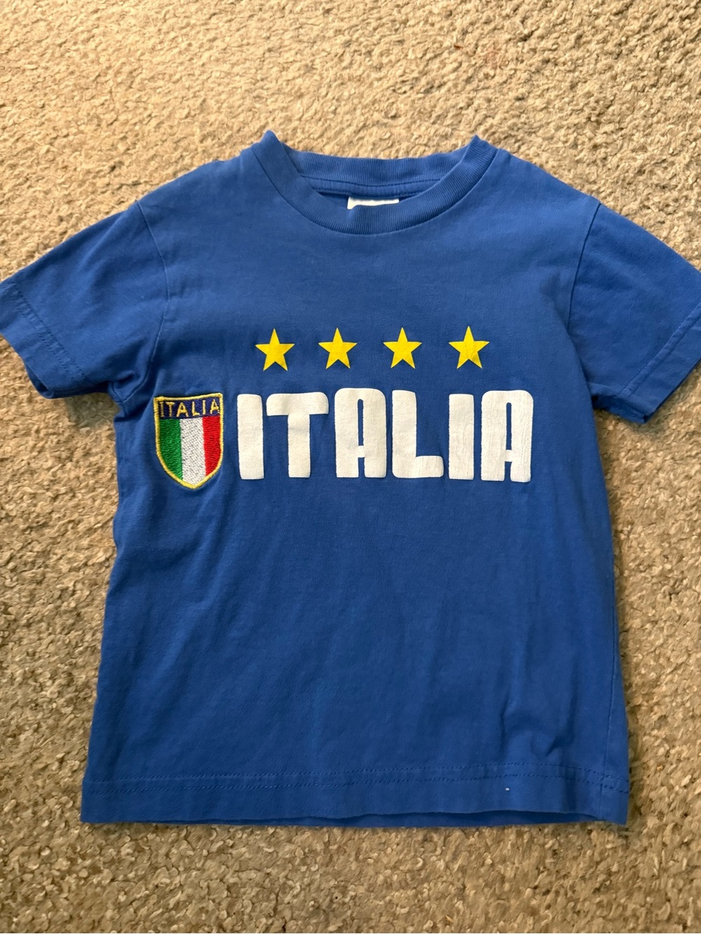 Italia Graphic Blue Kids T-Shirt Size 2/4